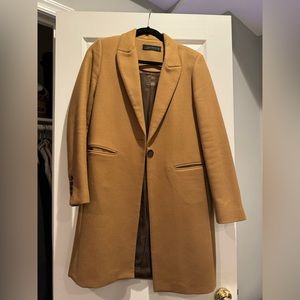 Zara Camel Wool Blend Coat